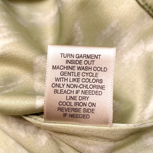 Christopher & Banks Stretch Green Brown Leaf Print Collared Button Down Jacket L - Picture 11 of 11